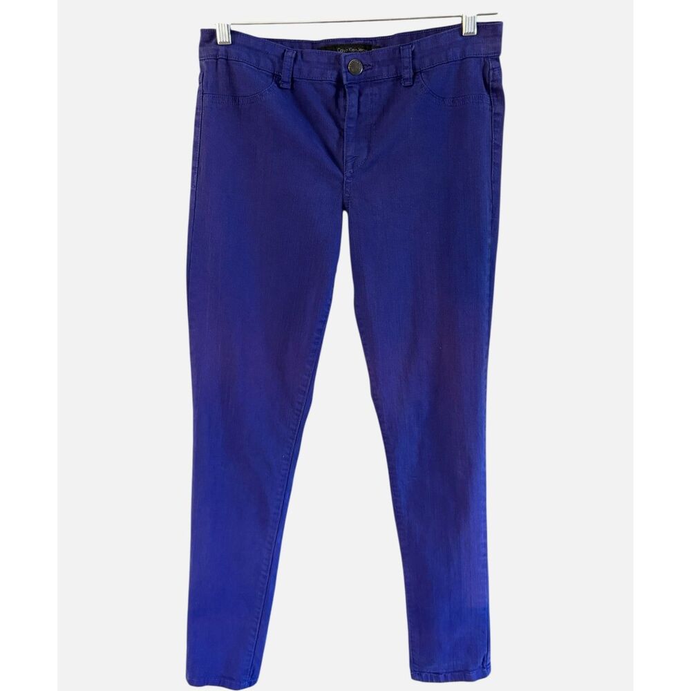 Calvin Klein Jeans Purple Skinny Stretch Denim Mid Rise 30/10 Size 10